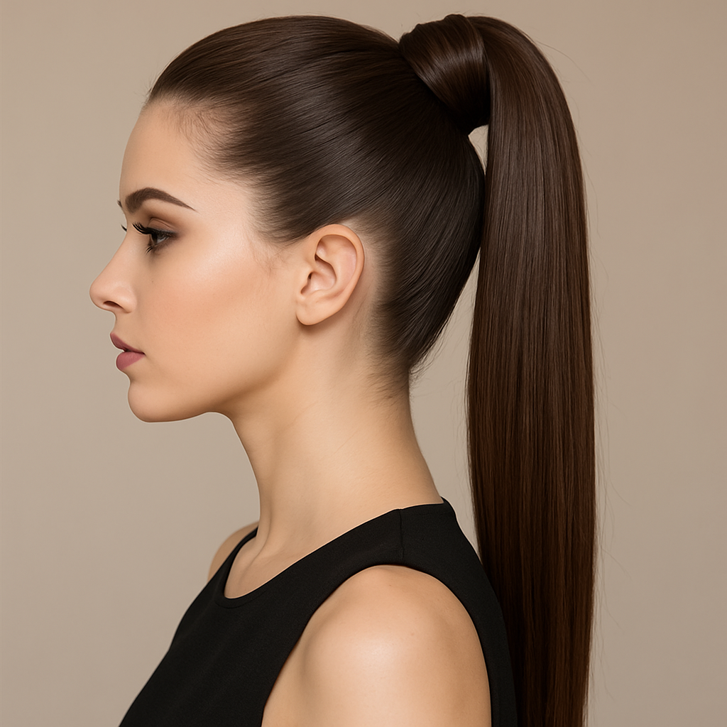 High Wrapped Ponytail
