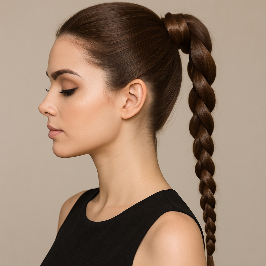 Braided Wrapped Ponytail
