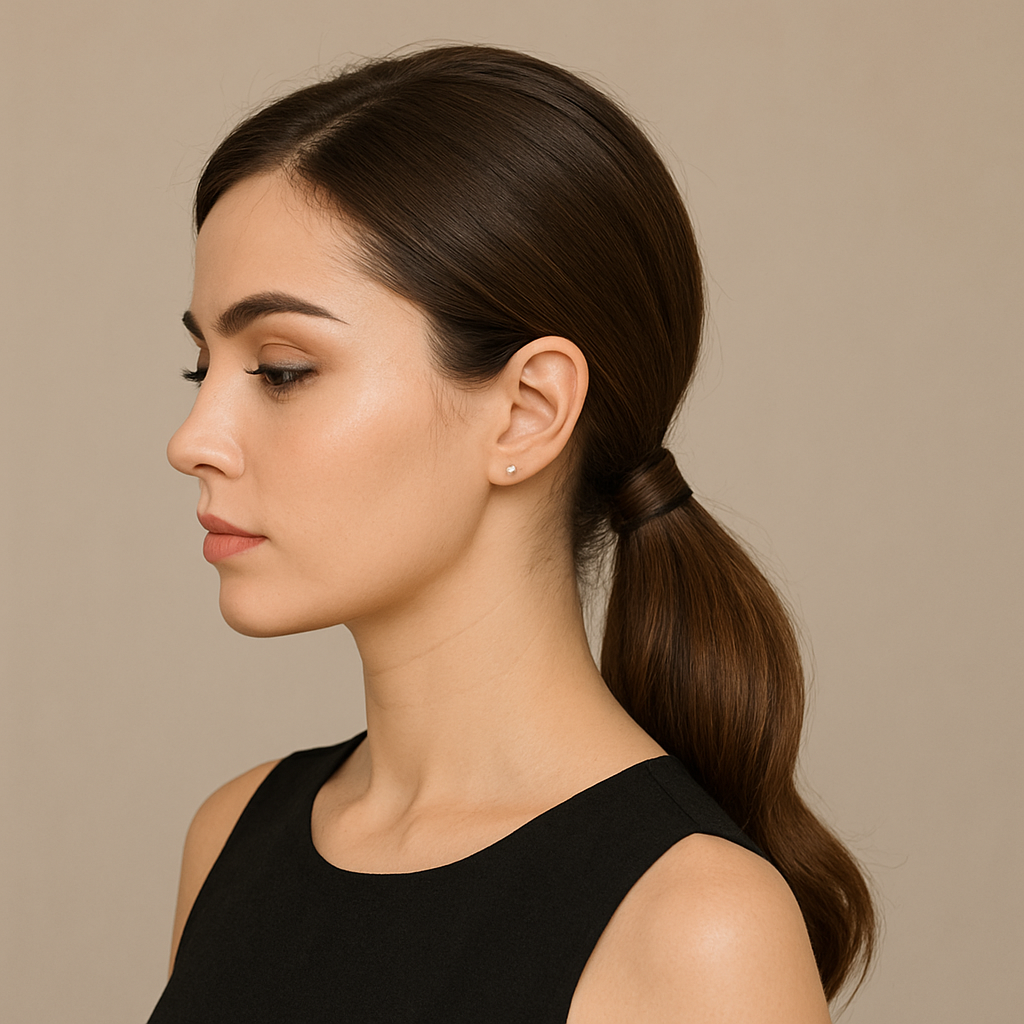 Low Side Wrapped Ponytail
