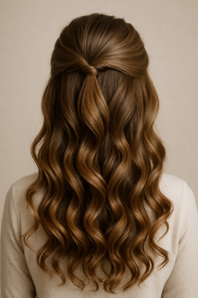 Classic Half-Up with Loose Curls