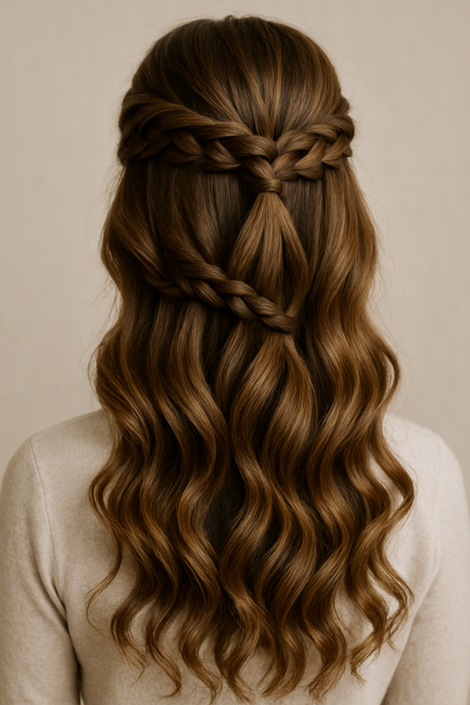 Braided Crown with Flowing Waves