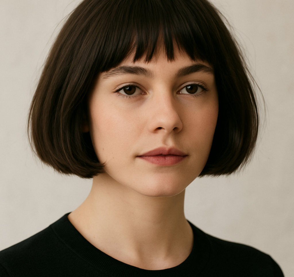 Tousled French Bob with Side Part