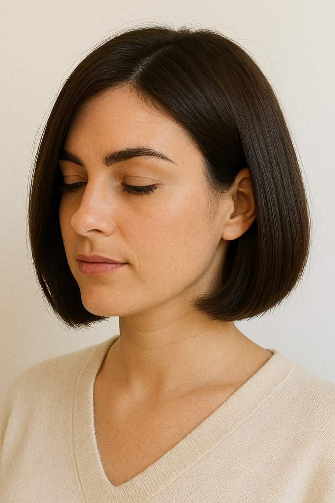Classic Bob with Side Part