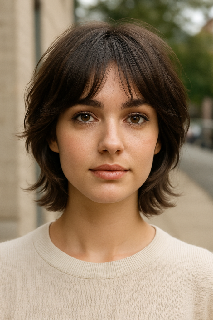 Layered Bixie with Curtain Bangs