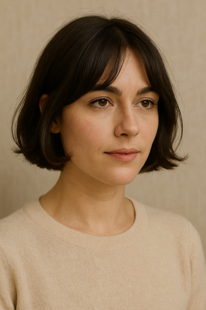 French Bob with Curtain Bangs