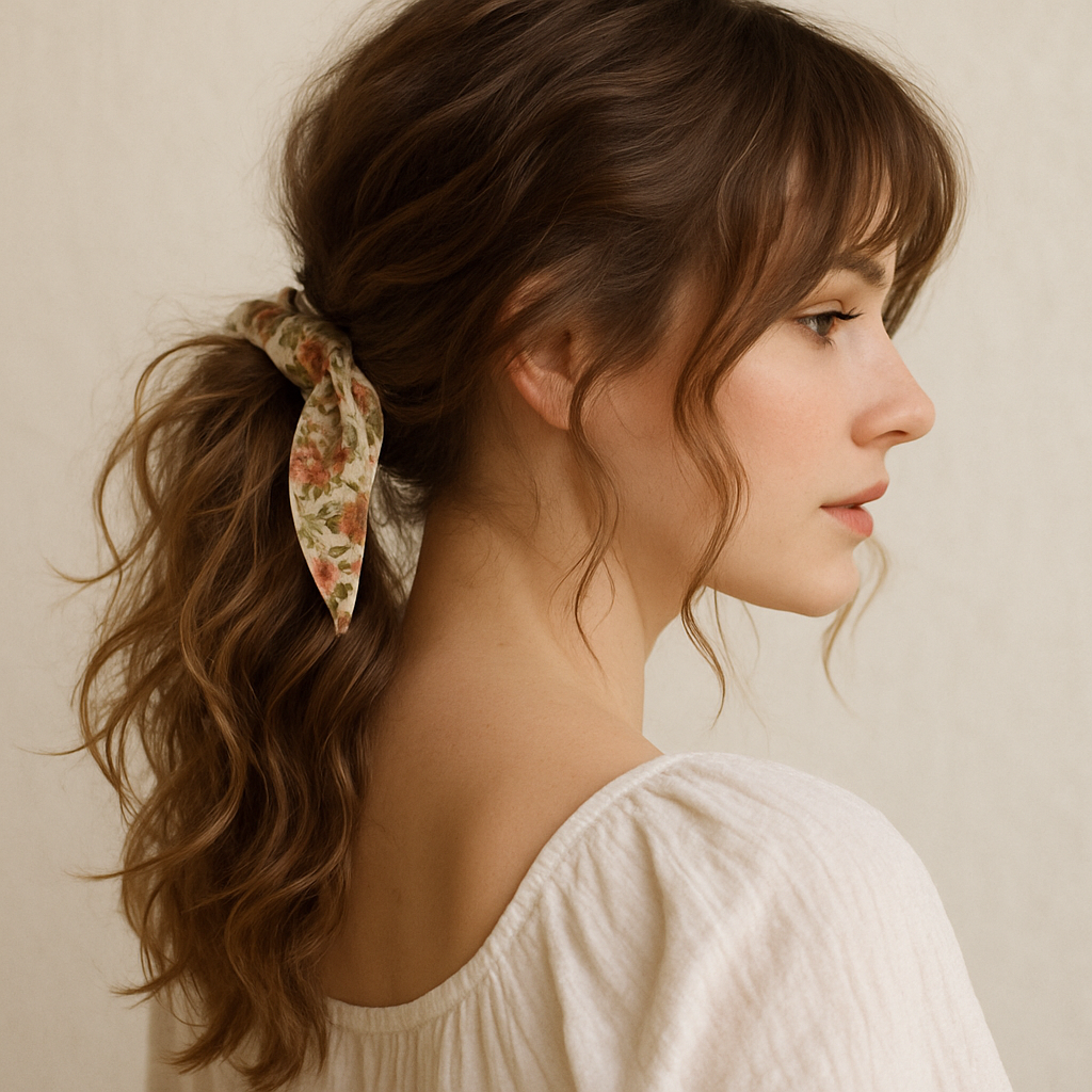 Boho-Chic Messy Ponytail