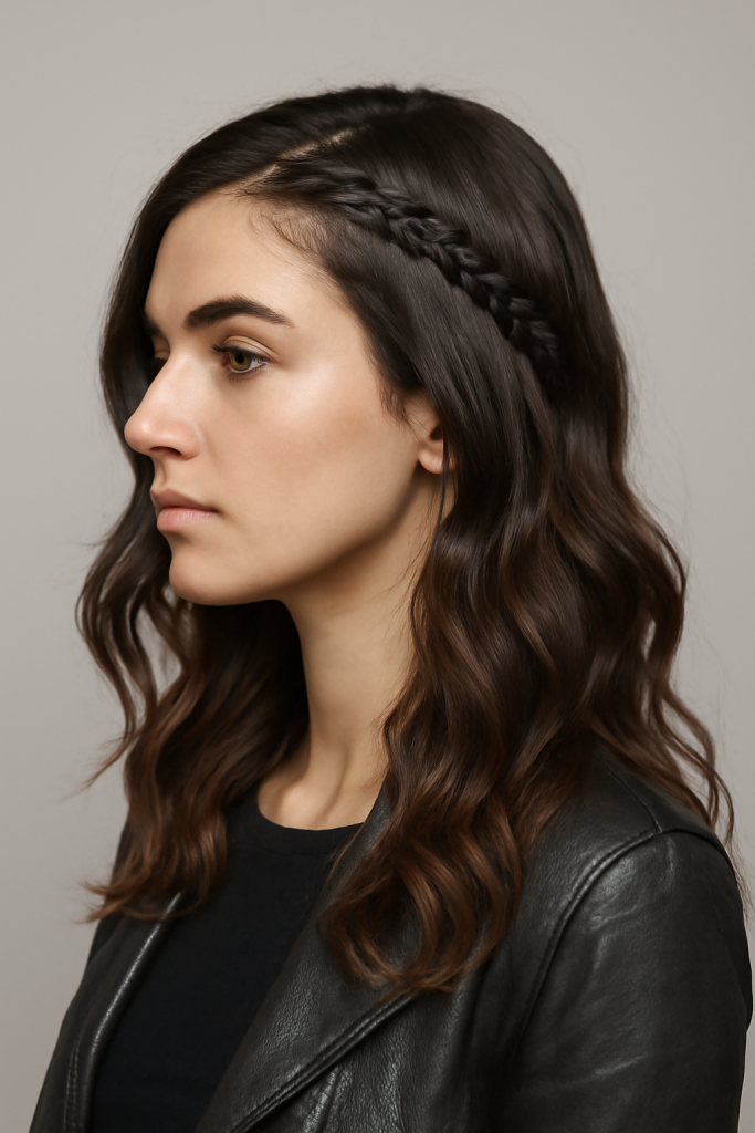 Braided Side Part with Waves