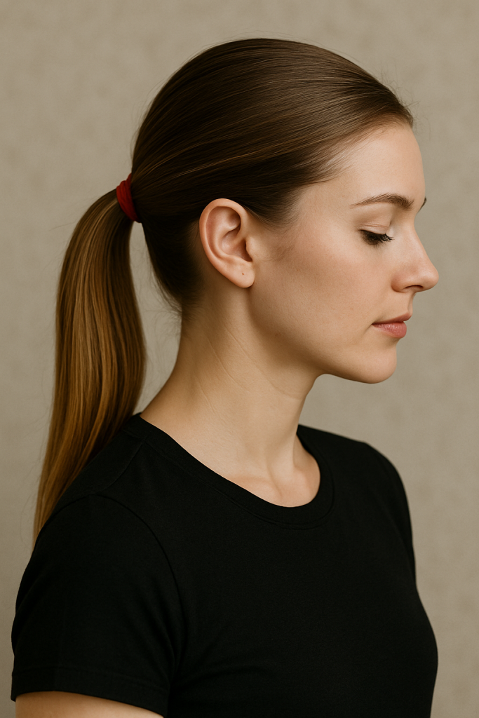 Sleek Ponytail with a Pop of Color