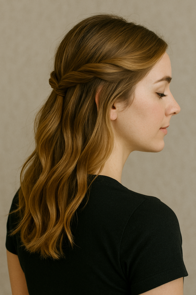 Twisted Half-Up Style


